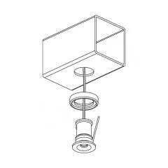 Anthrazit Design Adapterring Mini LED Flachmontage