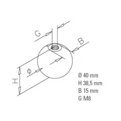 Messing Design Zierkugel  40 mm