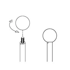 Messing Design Zierkugel  40 mm