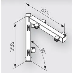 Hustenschutz Pfosten 35x35 - 20-132535 90 - Edelstahl matt Design