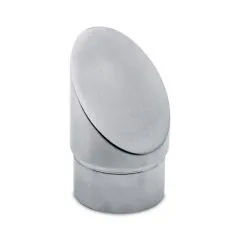 Edelstahl Endkappe schrg 45 fr Rohr 76,2 mm