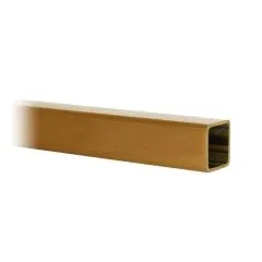 Messing matt Design Vierkantrohr 20x20mm - ganze Lnge 100 cm
