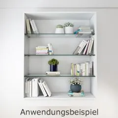 Glasbodentrger 221015 Edelstahl Design Glas 10-15 mm Wandmontage