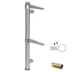 Hustenschutz Pfosten 20-112-25 rechts - Rohr  25.4 mm - Messing matt Optik