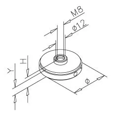 Zier-Abschlussscheibe fr Rohr 50,8 mm Edelstahl Design