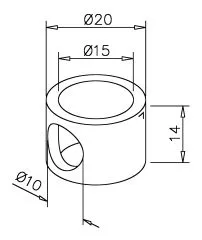 Messing Design MiniRail Adapter Endstck fr Stab 10mm