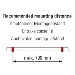 Anthrazit Design Fulauf- oder Rohrhalter Rohr 38,1 mm 20-2100