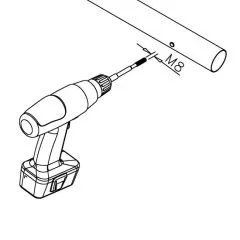 Messing matt Design Abstandshalter flach fr Rohr 38,1 mm