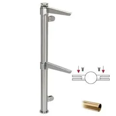 Hustenschutz Pfosten 20-112-38 mitte - Rohr  38.1 mm - Messing matt Optik