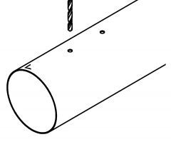 Messing Design  Rohradapter fr Rohr  101,6 mm