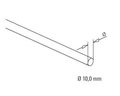 Messing matt Design Stab 10mm - Zuschnitt nach Wunsch