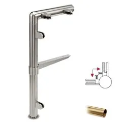 Hustenschutz Pfosten 20-131-25 90 - Rohr  25.4 mm - Messing matt Optik