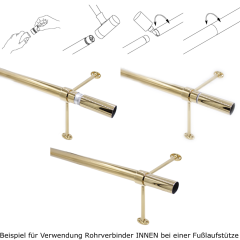 Chrom Design Fusslaufhalter Rohr 50,8 mm 20-0104