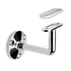 Chrom Design Handlaufsttze glatt & Rohr Schraubmontage