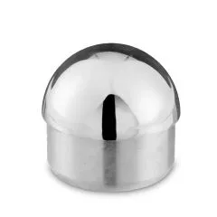 Chrom Design Rohr 25,4 mm Endkappe halbrund