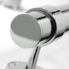 Chrom Design Rohr 25,4 mm Endkappe flach