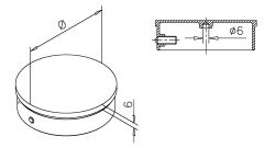 Chrom Design Rohr 76,2 mm Endkappe flach