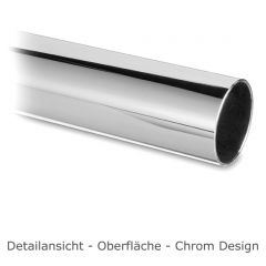 Chrom Design Einsteck Rohrhalter gerade fr Rohr  19 mm