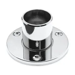 Chrom Design Rohr 19 mm Wand- und Bodenflansch
