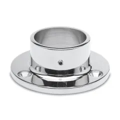 Chrom Design Rohr 101,6 mm Boden- und Wandflansch