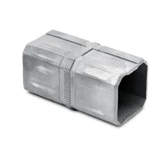 Edelstahl Rohrverbinder Vierkantrohr 35x35 mm - roh