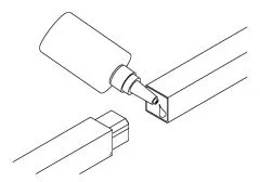 Edelstahl Rohrverbinder Vierkantrohr 35x35 mm - roh