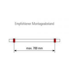 Messing matt Design Rohrhalter fr Rohr 38,1 mm
