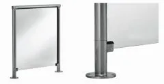 Edelstahl Bodenhalterung Endstck fr Nutrohr  48,3 mm