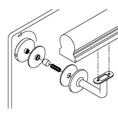 Handlaufsttze fr gerade Auflage - Glasmontage