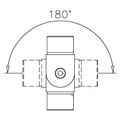 Chrom Design Rohrverbinder variabel fr Rohr 38,1 mm
