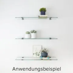 Glasplattentrger 201408 Edelstahl Design Glas 10-15 mm Wandmontage