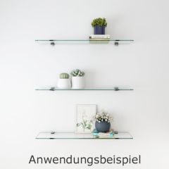 Glasplattentrger 221310 Chrom Design Glas 06-10 mm Wandmontage