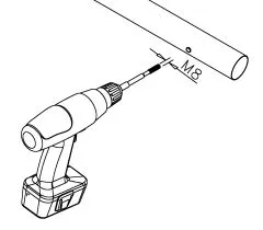 Chrom Design Abstandshalter flach fr Rohr 25,4 mm