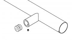 Chrom Design Abstandshalter flach für Rohr 25,4 mm