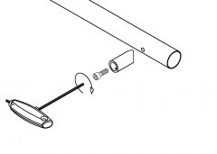 Chrom Design Abstandshalter flach für Rohr 38,1 mm