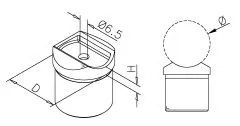 Chrom Design Rohradapter fr Rohr 38,1 mm