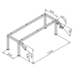 Hustenschutz Gestell 20-021-20 - Edelstahl Design
