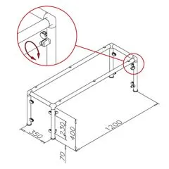 Hustenschutz Gestell 20-050-25 - Edelstahl Design