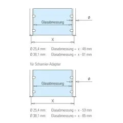 Hustenschutz Gestell 20-050-25 - Edelstahl Design