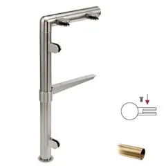Hustenschutz Pfosten 20-131-38 links - Rohr  38.1 mm - Messing matt Optik