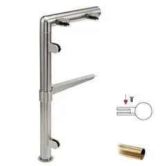 Hustenschutz Pfosten 20-131-38 rechts - Rohr  38.1 mm - Messing matt Optik