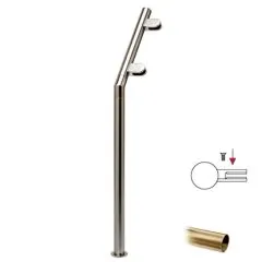 Hustenschutz Pfosten 20-171-25 links - Rohr  25.4 mm - Messing matt Optik