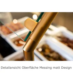 Hustenschutz Pfosten 20-171-25 links - Rohr  25.4 mm - Messing matt Optik
