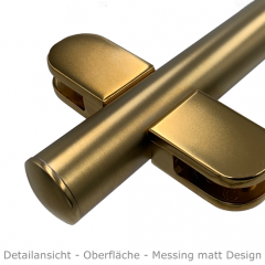 Hustenschutz Pfosten 20-171-25 links - Rohr  25.4 mm - Messing matt Optik