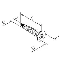 Chrom-Design Holzschraube Torx - 416