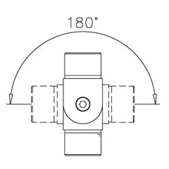 Rohrverbinder variabel fr Rohr 38,1mm Anthrazit Design