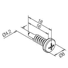Blechschraube selbstschn. CNS Design-50 Stk.