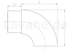 Edelstahl Endstck kurz - fr Edelstahlrohr 33,7 mm