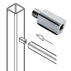 Rohradapter fr Edelstahlrohr 8x8 mm