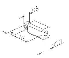 Rohradapter fr Edelstahlrohr 8x8 mm
